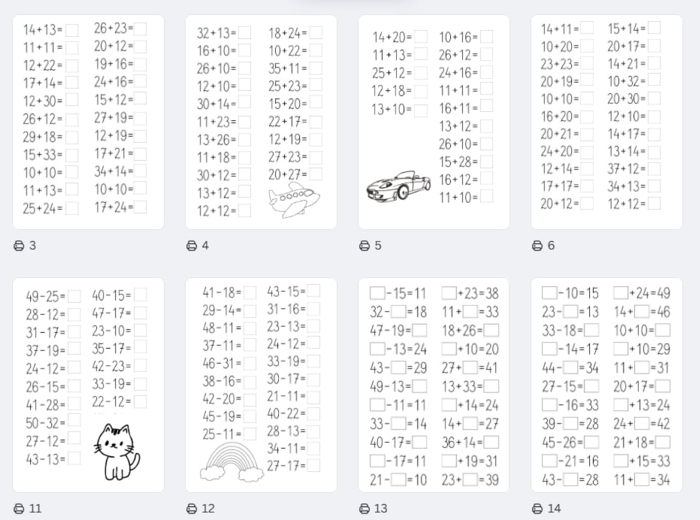 Dodawanie i odejmowanie w zakresie 50