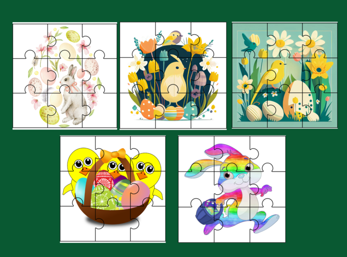 WIELKANOC - puzzle - 17 szt.