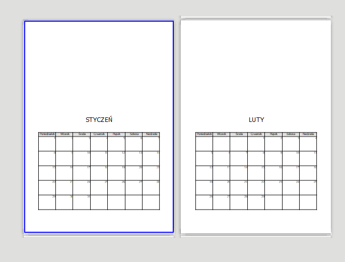 Kalendarz na rok 2024 - do ozdabiania