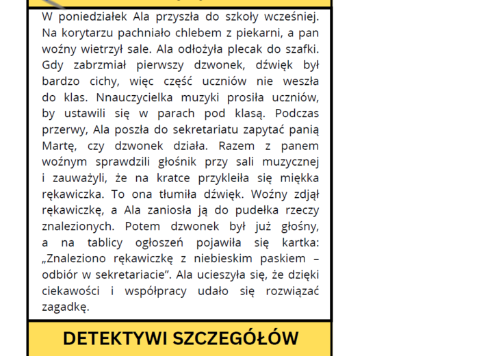 Detektywi szczegółów – stacje zadaniowe do czytania ze zrozumieniem