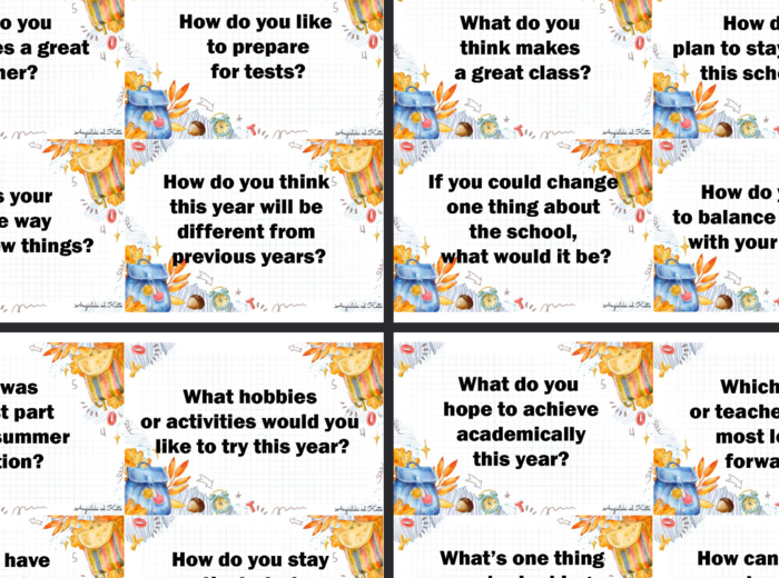 Back to school speaking