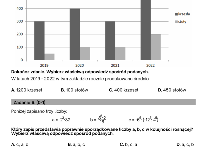 Próbny egzamin ósmoklasisty - matematyka (egzamin, 8 klasa) wersja 2023/2024