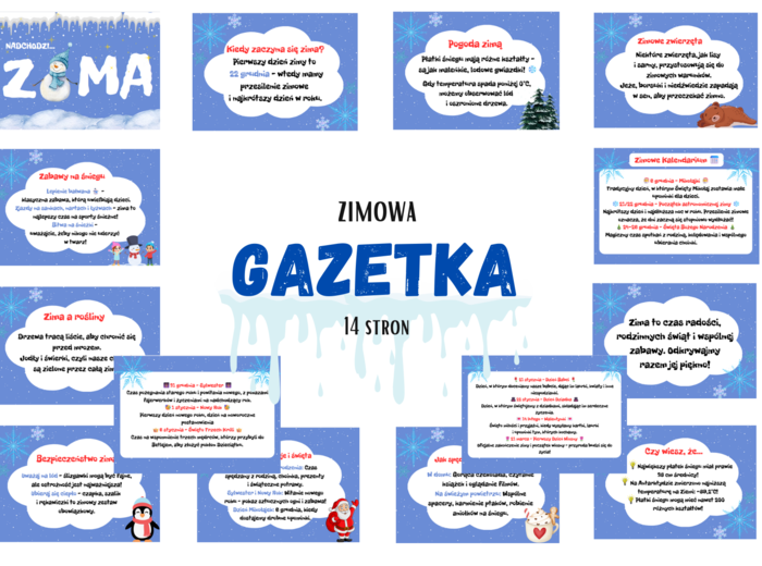 Zimowa gazetka - nadchodzi zima!