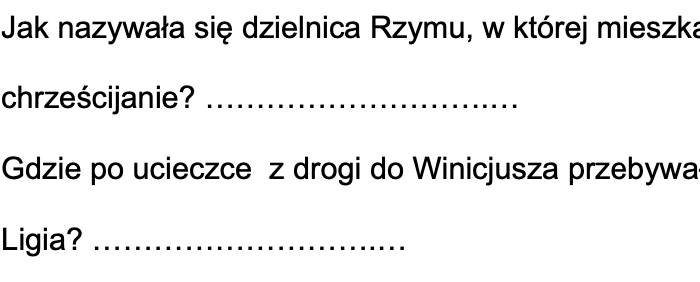 Sprawdzian "Quo vadis".