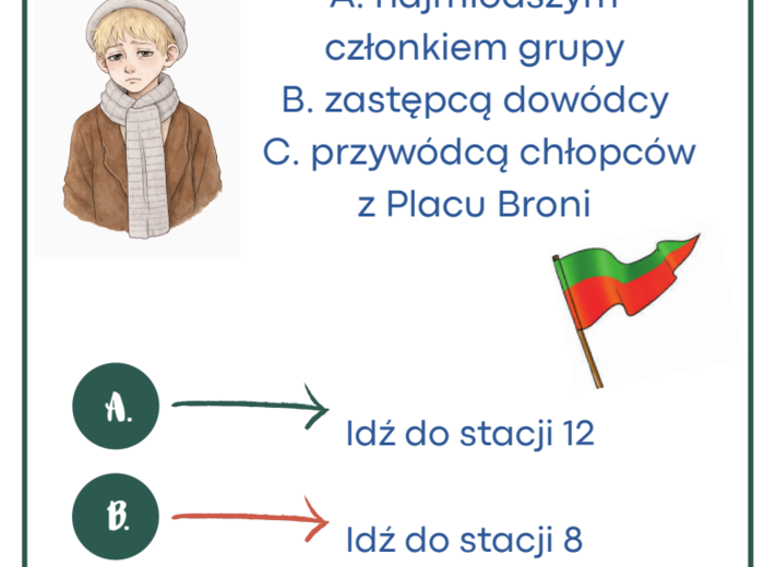 "Chłopcy z Placu Broni" - zapętlone stacje zadaniowe (lekcja w ruchu)