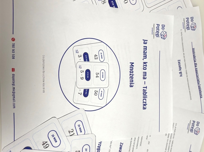 Ja mam, kto ma? – Tabliczka mnożenia