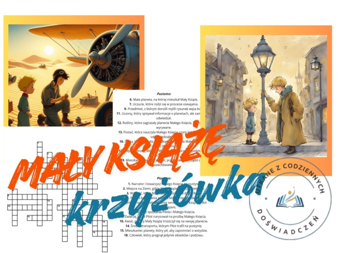 Sprawdzenie znajomości lektury ,,Mały Książę"- krzyżówka