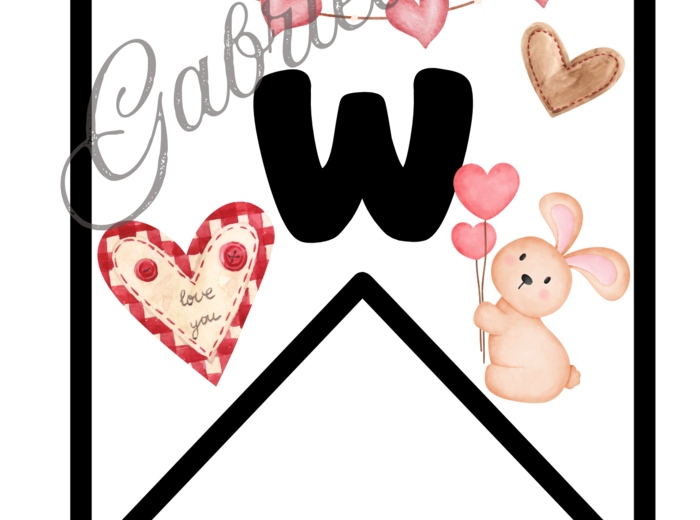 Walentynki girlanda wersja 2