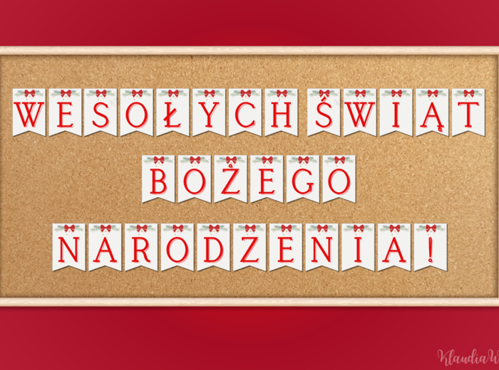 Girlanda „Wesołych Świąt Bożego Narodzenia!”