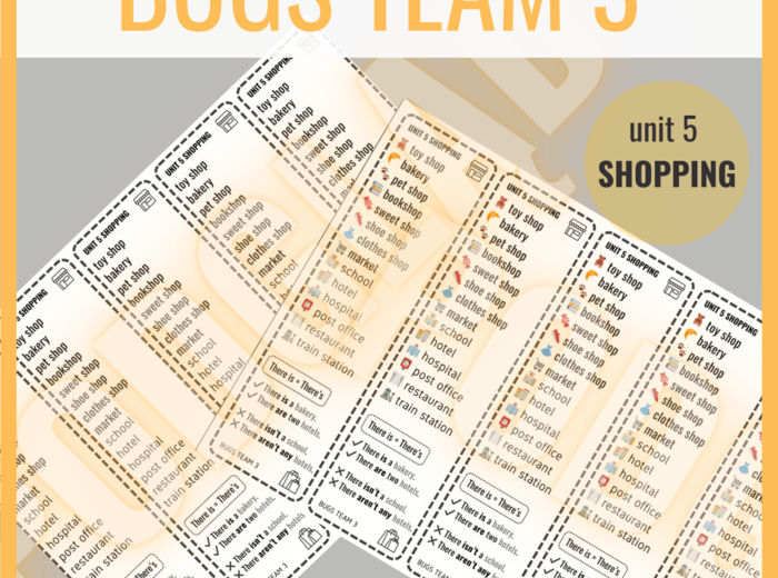 Bugs Team 3 unit 5 SHOPPING - zakładki do książki