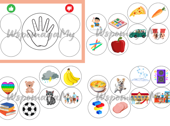 KARTY DLA PRZEDSZKOLAKÓW gra Lubię - Nie lubię PSYCHOLOG/PEDAGOG/REWALIDACJA/AUTYZM