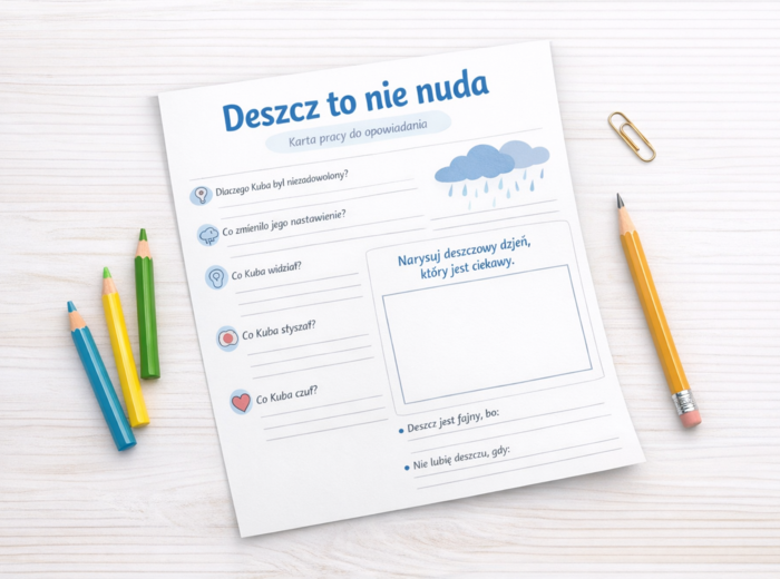 Deszcz to nie nuda – tekst wprowadzający