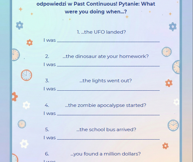 MEGA PAKA: Past Simple vs. Continuous – "The Time Clash". Gamifikacja, 100+ zdań
