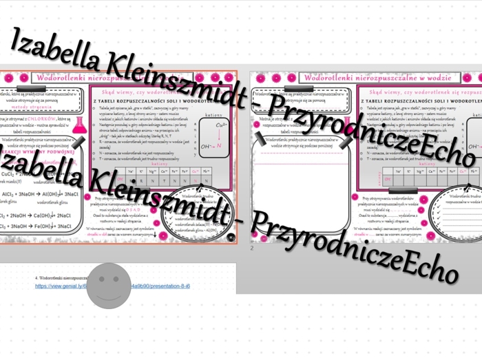 Minizestaw na temat „Wodorotlenki nierozpuszczalne w wodzie” – sketchnotka + karta pracy w power point + gratisowy link do prezentacji multimedialnej niekomercyjnej wykonanej w genial.ly do indywidualnego pobrania i użycia do celów niekomercyjnych. Chemi