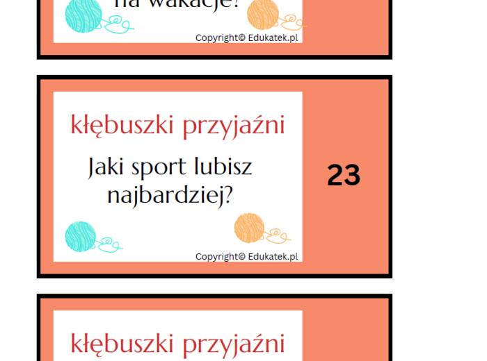 Kłębuszki przyjaźni – gra integracyjna