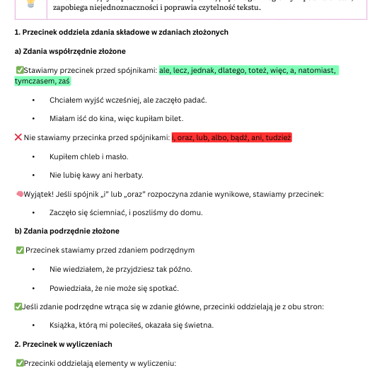 Gdzie stawiamy przecinki?