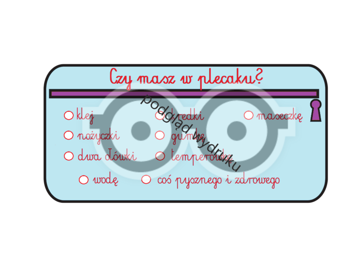 Checklista dla klas 1-3