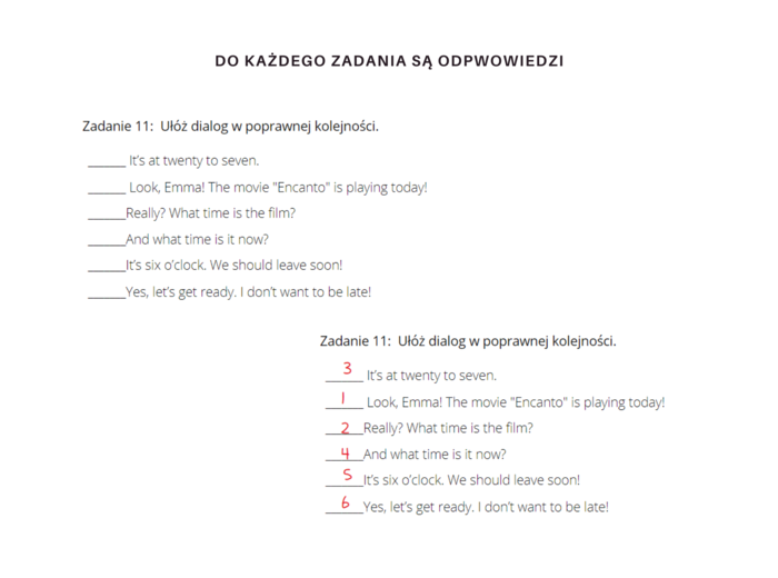 Together dla klasy 4 Unit 2 Dodatkowe materiały Karty Pracy Zadania powtórzeniowe Język Angielski Gramatyka Słownictwo Komunikacja