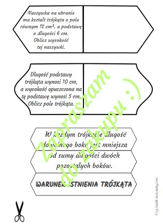 Lapbook trójkąty.