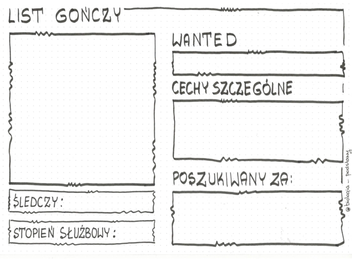 List gończy - sketchnotka