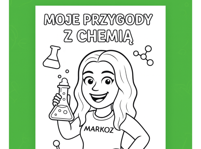 Kolorowanka - 1 strona zeszytu - chemia