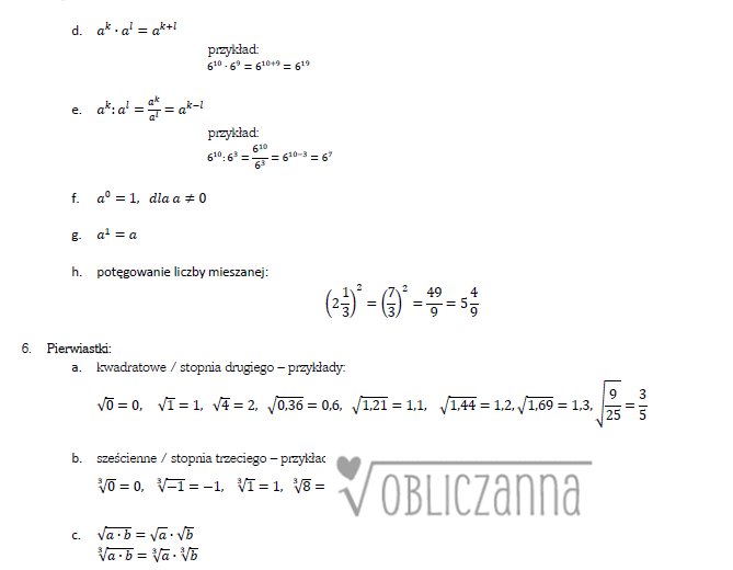 Wzory matematyczne na E8