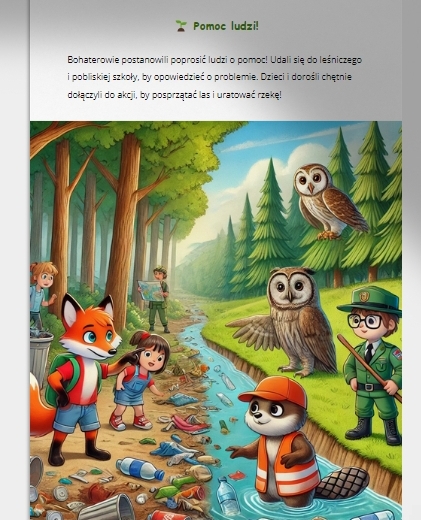 Bajka ekologiczna. Historia o bohaterach ratujących las i rzekę.