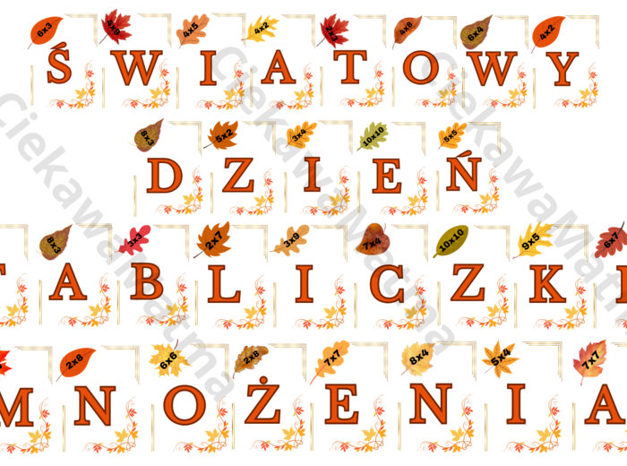 Girlanda na Dzień Tabliczki Mnożenia!