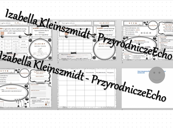 Minizestaw na temat „Alkiny. Etyn” – sketchnotka + karta pracy w power point + gratisowy link do prezentacji multimedialnej niekomercyjnej wykonanej w genial.ly do indywidualnego pobrania i użycia do celów niekomercyjnych. Chemia 8, „Węglowodory”