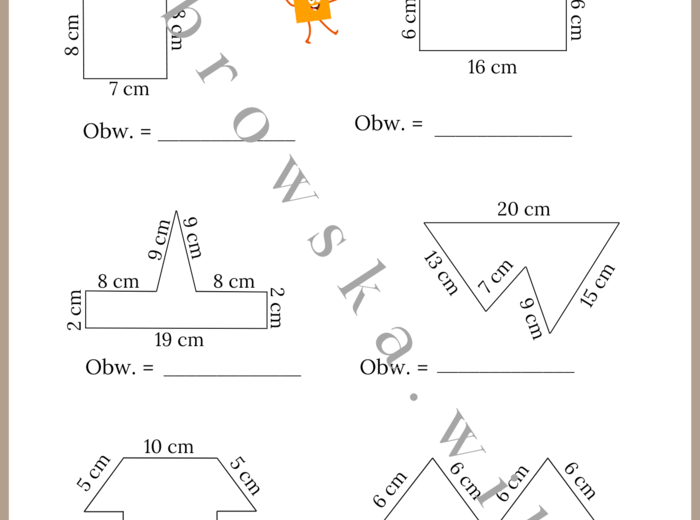 Obwody figur - karta pracy
