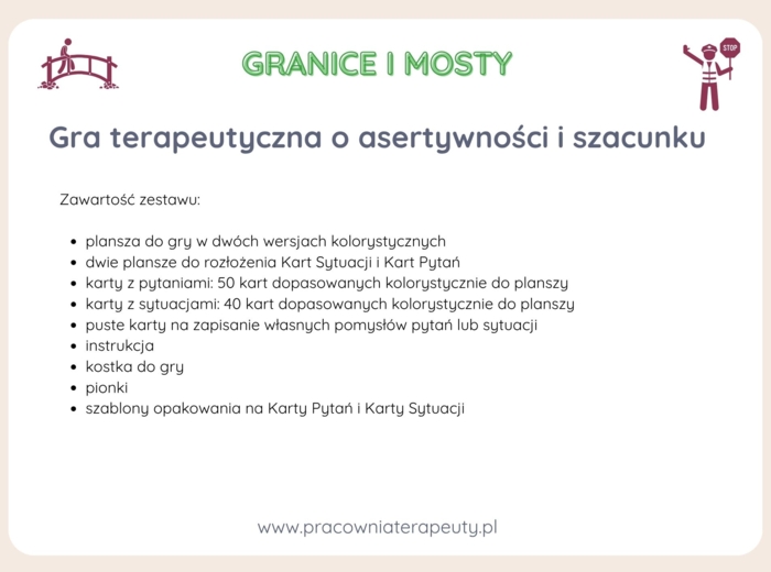 Gra terapeutyczna o asertywności i szacunku „Granice i mosty”