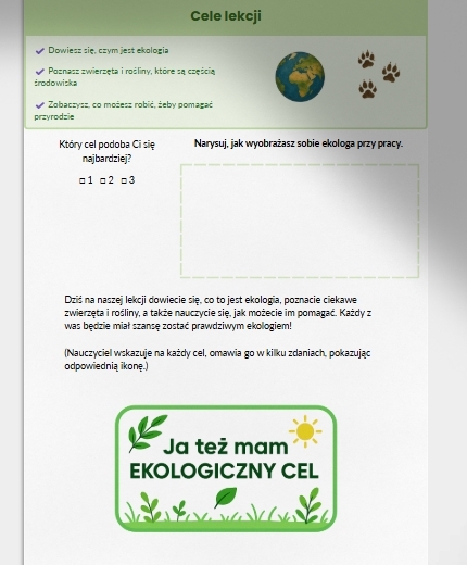 Temat: Zostań młodym ekologiem! LEKCJA