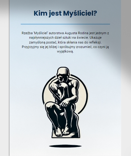 Karta pracy: "Kim jest Myśliciel?"