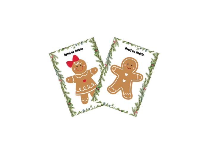 Rysuj po śladzie - świąteczne pierniki