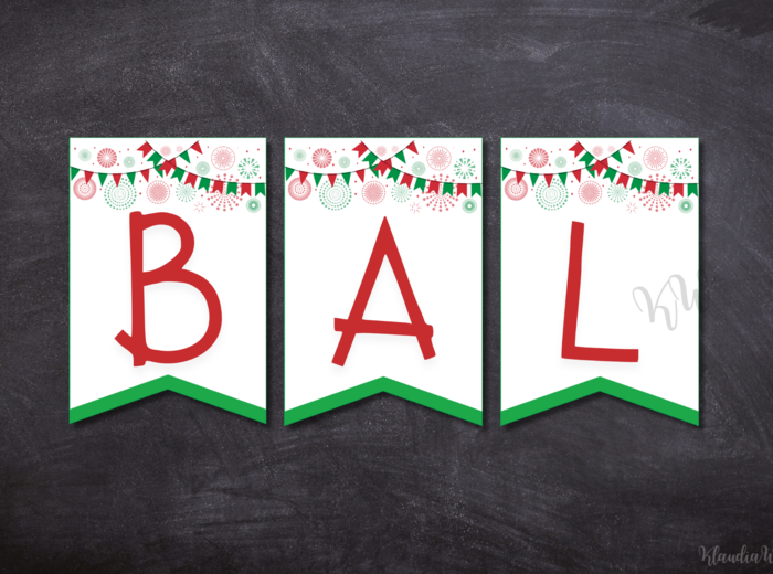 Zestaw karnawałowy do dekoracji sali – girlanda i maski