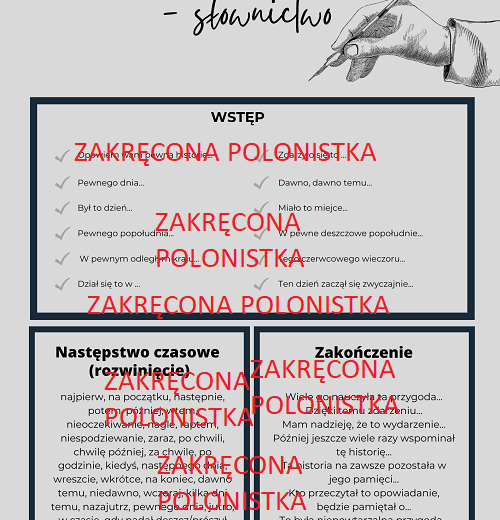 Opowiadanie - słownictwo