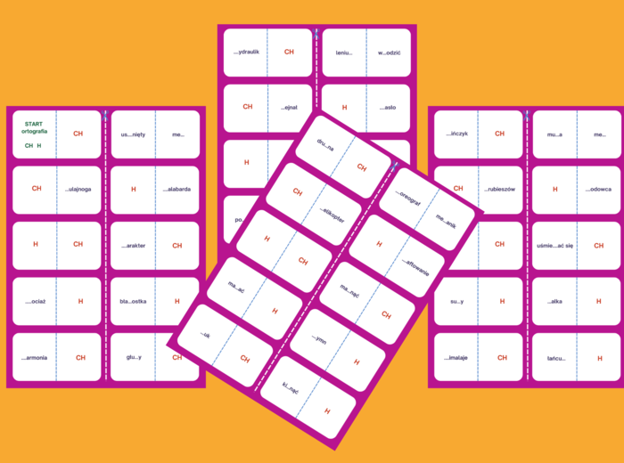 ORTOGRAFICZNE domino – ORTOGRAFIA – ch/h