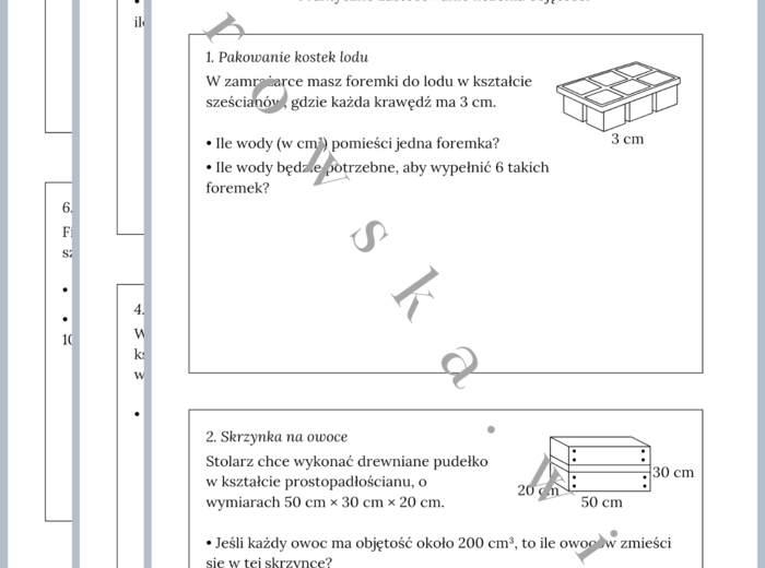 Praktycznie zastosowanie liczenia objętości