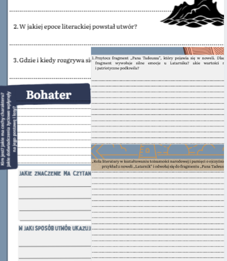Karty pracy ,,Latarnik"