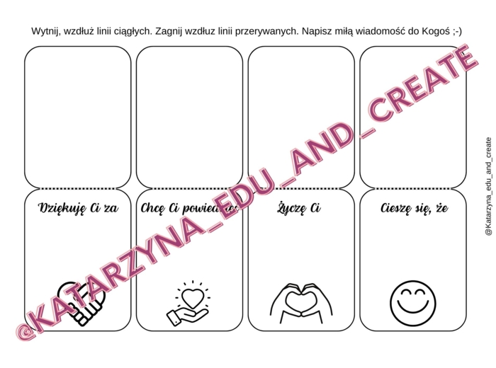 Dzień życzliwości - karteczki z miłymi słowami