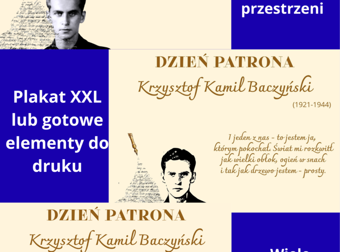Dzień Patrona - Krzysztof Kamil Baczyński 3 różne propozycje