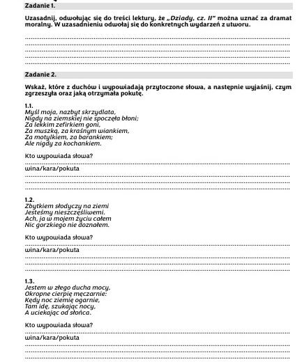 Lektury na korepetycjach - zestaw dla korepetytorów pracujących z uczniami do E8