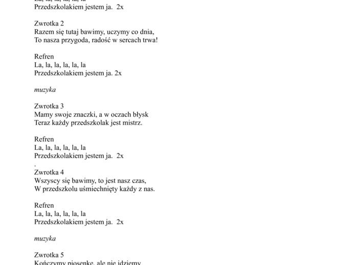 Piosenka "Pasowanie"