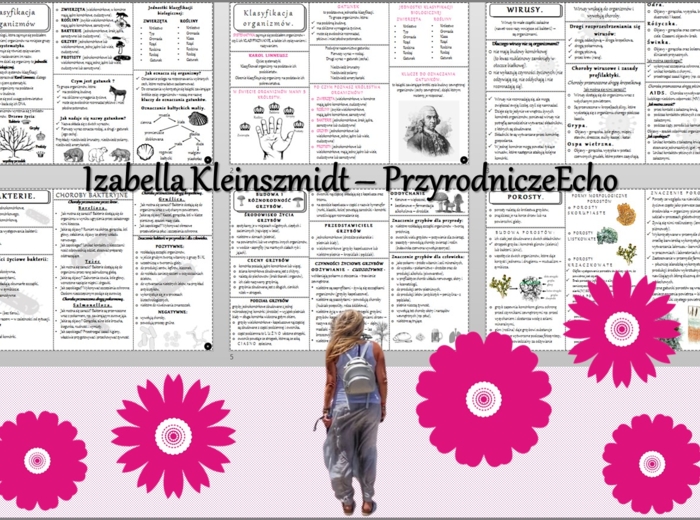 Zestaw sketchnotek/książeczek/notatek/wklejek/ściąg dla ucznia i przypomnień dla nauczyciela/edukacja domowa w pdf do całego działu. Biologia 5, dział „Wirusy, bakterie, protisty i grzyby”. Nowość 2024/2025.