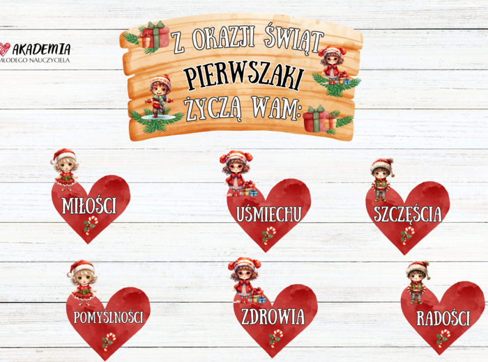 ŚWIĄTECZNE ŻYCZENIA - WERSJA PIERWSZAKI