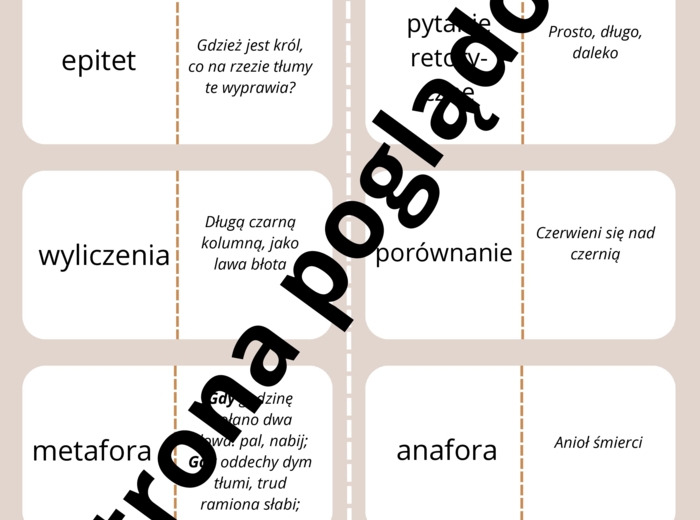 domino środki stylistyczne, "Reduta Ordona" A.Mickiewicz