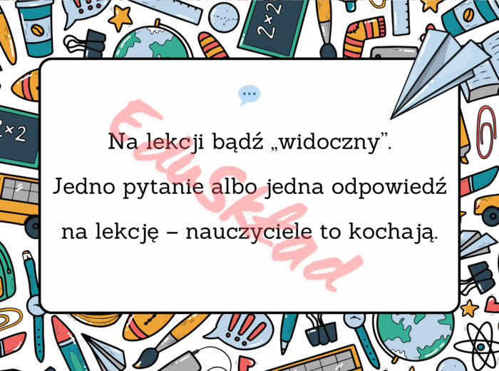 Jak przetrwać rok szkolny – gazetka ścienna