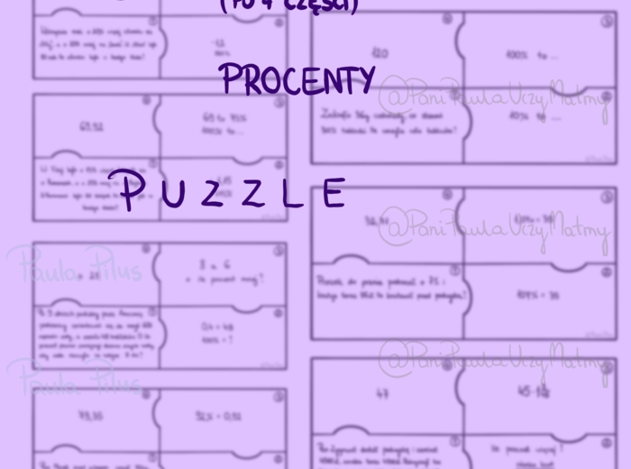 Puzzle z Procentami – Zaskakująca Łamigłówka Matematyczna dla Klasy 7-8 i liceum