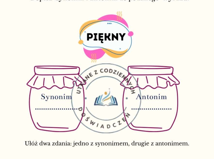 50 kart, które odmienią Twoją lekcję języka polskiego- synonimy i antonimy na kartach graficznych