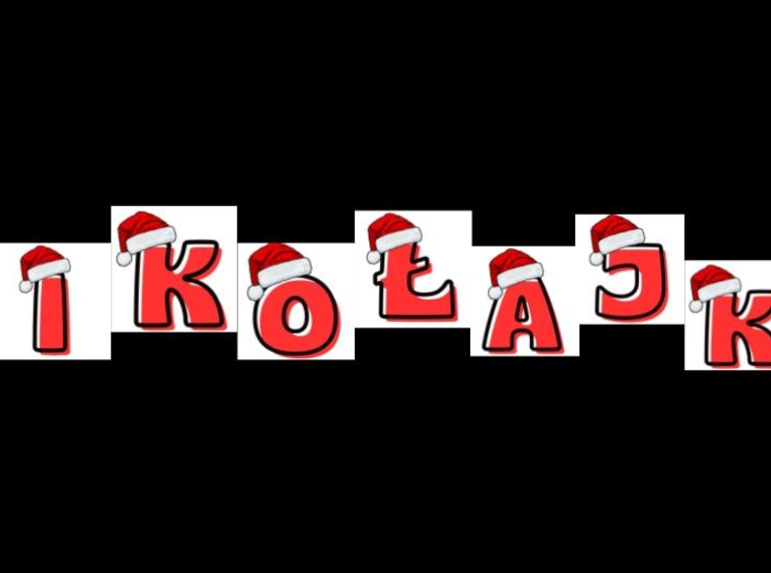 Mikołajki - napis (dekoracja)